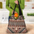 Vintage Bula Fiji Grocery Bag Brown Tapa Masi Motif