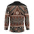 Vintage Bula Fiji Hockey Jersey Brown Tapa Masi Motif - Polynesian Pride