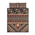 Vintage Bula Fiji Quilt Bed Set Brown Tapa Masi Motif