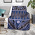 Vintage Bula Fiji Blanket Prussian Blue Tapa Masi Motif