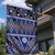 Vintage Bula Fiji Garden Flag Prussian Blue Tapa Masi Motif