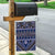 Vintage Bula Fiji Garden Flag Prussian Blue Tapa Masi Motif