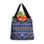 Vintage Bula Fiji Grocery Bag Prussian Blue Tapa Masi Motif