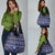 Vintage Bula Fiji Grocery Bag Prussian Blue Tapa Masi Motif