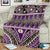Vintage Bula Fiji Blanket Purple Tapa Masi Motif