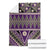 Vintage Bula Fiji Blanket Purple Tapa Masi Motif