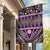 Vintage Bula Fiji Garden Flag Purple Tapa Masi Motif