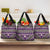 Vintage Bula Fiji Grocery Bag Purple Tapa Masi Motif