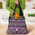 Vintage Bula Fiji Grocery Bag Purple Tapa Masi Motif