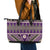 Vintage Bula Fiji Leather Tote Bag Purple Tapa Masi Motif