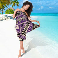 Vintage Bula Fiji Sarong Purple Tapa Masi Motif LT9 - Polynesian Pride
