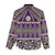Vintage Bula Fiji Women Casual Shirt Purple Tapa Masi Motif