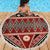 Vintage Bula Fiji Beach Blanket Red Tapa Masi Motif