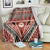 Vintage Bula Fiji Blanket Red Tapa Masi Motif