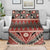 Vintage Bula Fiji Blanket Red Tapa Masi Motif