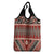 Vintage Bula Fiji Grocery Bag Red Tapa Masi Motif