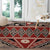 Vintage Bula Fiji Round Carpet Red Tapa Masi Motif