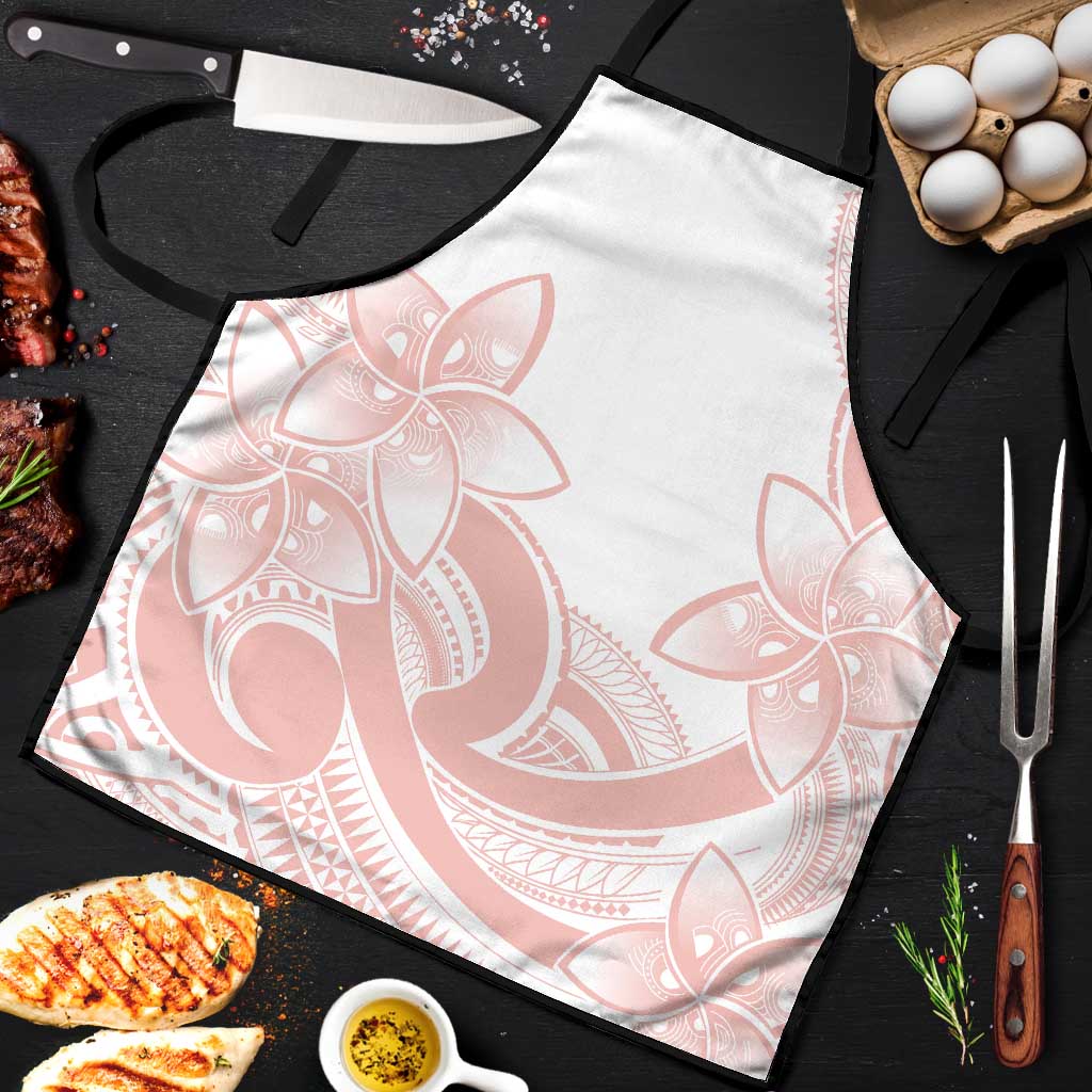 Polynesian Tribal Plumeria Lotu Tamaiti Apron Pastel Blush - Polynesian Pride