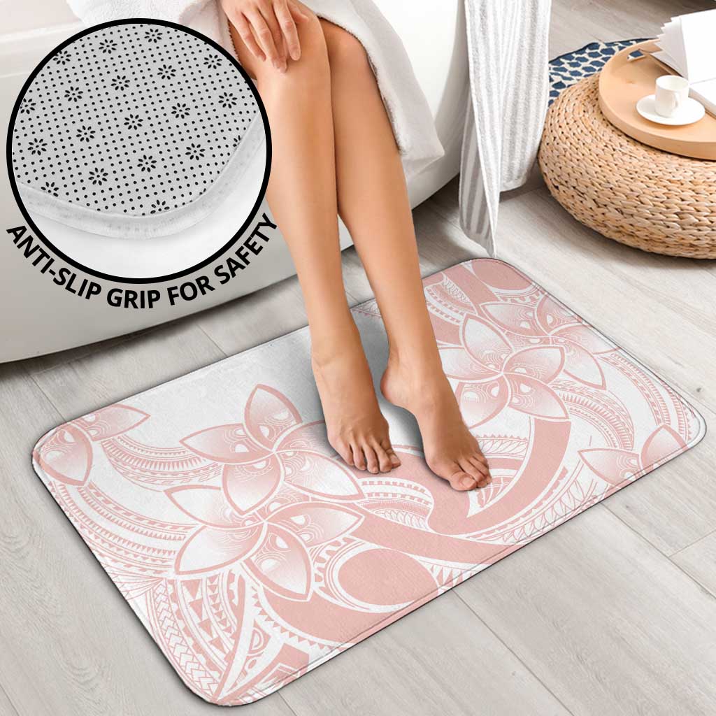 Polynesian Tribal Plumeria Lotu Tamaiti Bathroom Set Pastel Blush - Polynesian Pride