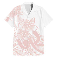 Polynesian Tribal Plumeria Lotu Tamaiti Family Matching Mermaid Dress and Hawaiian Shirt Pastel Blush LT9 Dad's Shirt - Short Sleeve Blush - Polynesian Pride