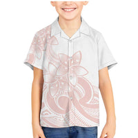 Polynesian Tribal Plumeria Lotu Tamaiti Family Matching Mermaid Dress and Hawaiian Shirt Pastel Blush LT9 Son's Shirt Blush - Polynesian Pride