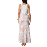 Polynesian Tribal Plumeria Lotu Tamaiti Family Matching Tank Maxi Dress and Hawaiian Shirt Pastel Blush LT9 - Polynesian Pride