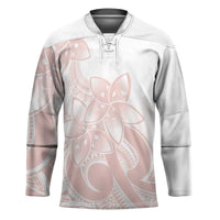 Polynesian Tribal Plumeria Lotu Tamaiti Hockey Jersey Pastel Blush - Polynesian Pride