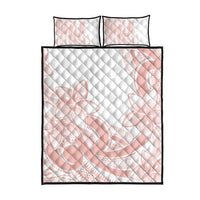 Polynesian Tribal Plumeria Lotu Tamaiti Quilt Bed Set Pastel Blush LT9 - Polynesian Pride