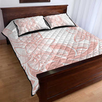 Polynesian Tribal Plumeria Lotu Tamaiti Quilt Bed Set Pastel Blush LT9 - Polynesian Pride
