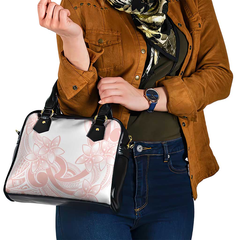 Polynesian Tribal Plumeria Lotu Tamaiti Shoulder Handbag Pastel Blush - Polynesian Pride