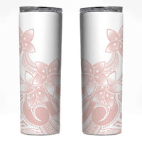 Polynesian Tribal Plumeria Lotu Tamaiti Skinny Tumbler Pastel Blush LT9 Blush - Polynesian Pride