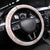 Polynesian Tribal Plumeria Lotu Tamaiti Steering Wheel Cover Pastel Blush - Polynesian Pride