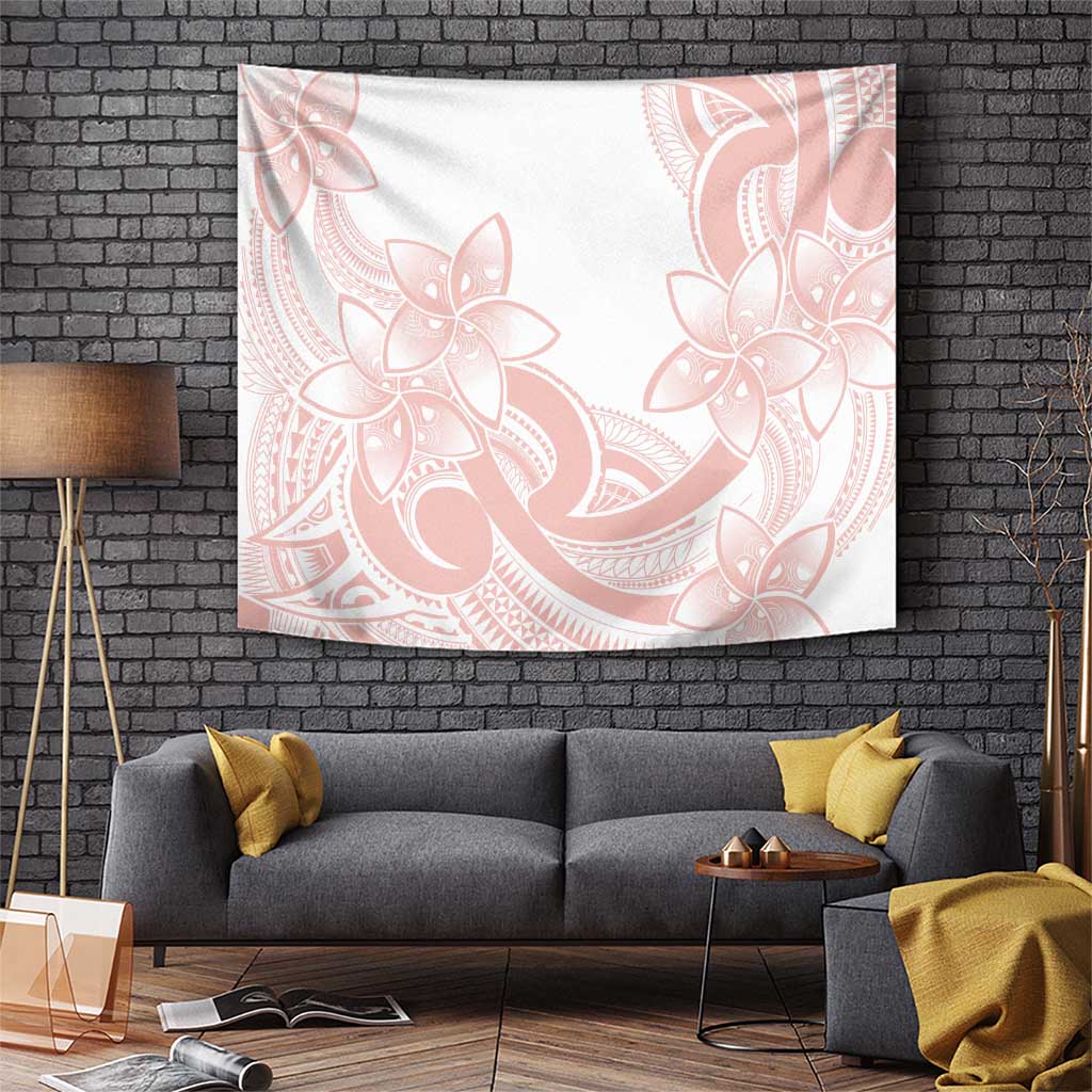 Polynesian Tribal Plumeria Lotu Tamaiti Tapestry Pastel Blush LT9 Blush - Polynesian Pride