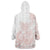 Polynesian Tribal Plumeria Lotu Tamaiti Wearable Blanket Hoodie Pastel Blush - Polynesian Pride