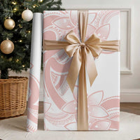 Polynesian Tribal Plumeria Lotu Tamaiti Wrapping Paper Pastel Blush - Polynesian Pride