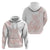 Polynesian Tribal Plumeria Lotu Tamaiti Zip Hoodie Pastel Blush - Polynesian Pride