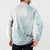 Polynesian Tribal Plumeria Lotu Tamaiti Button Sweatshirt Pastel Cyan - Polynesian Pride