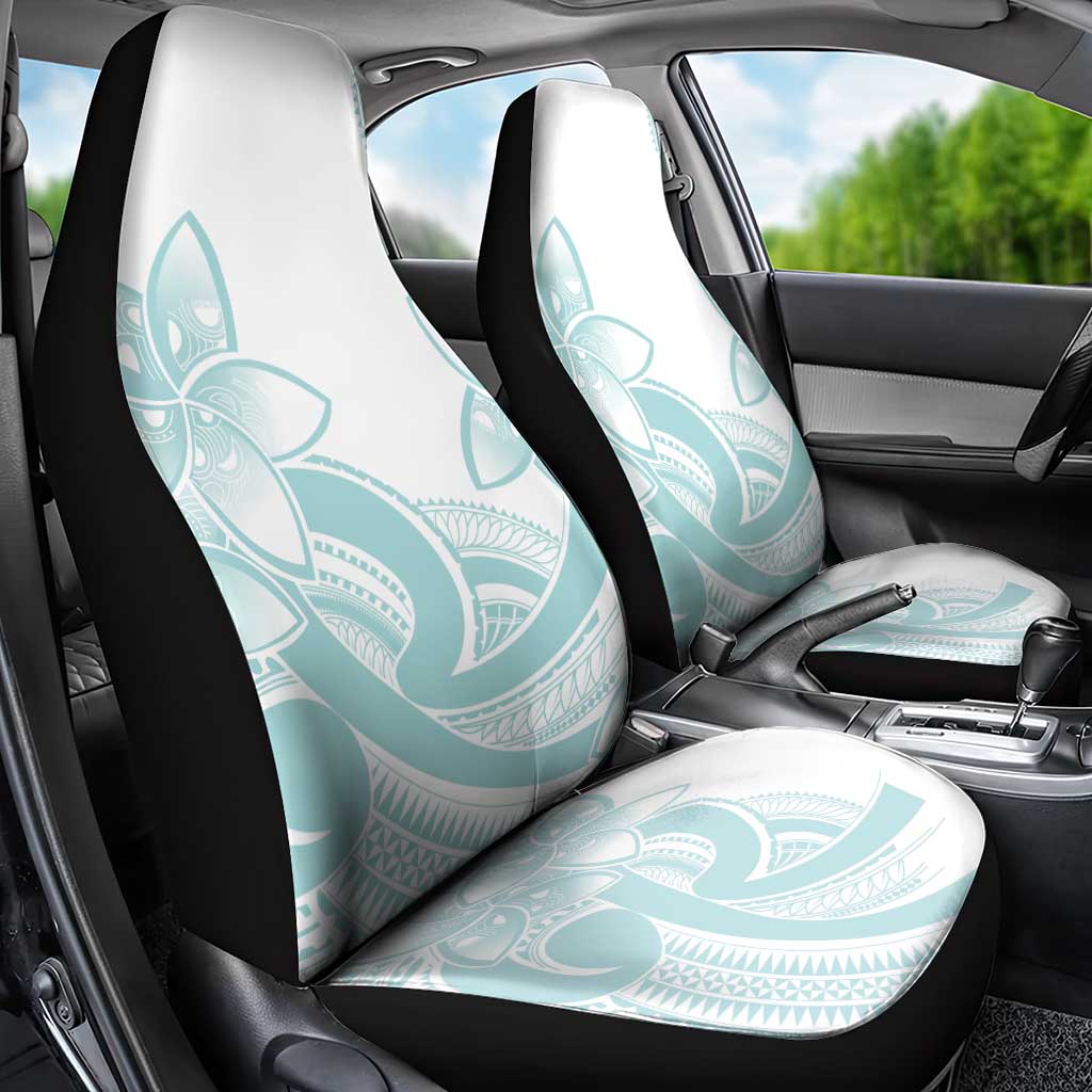 Polynesian Tribal Plumeria Lotu Tamaiti Car Seat Cover Pastel Cyan LT9 - Polynesian Pride