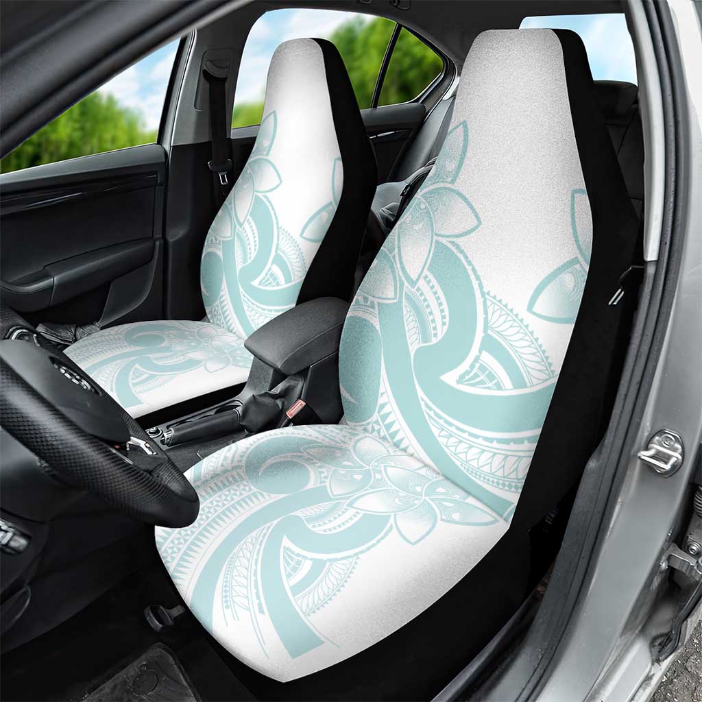 Polynesian Tribal Plumeria Lotu Tamaiti Car Seat Cover Pastel Cyan LT9 - Polynesian Pride