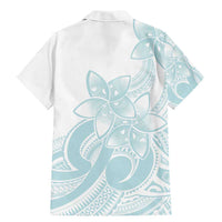 Polynesian Tribal Plumeria Lotu Tamaiti Family Matching Mermaid Dress and Hawaiian Shirt Pastel Cyan LT9 - Polynesian Pride