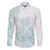 Polynesian Tribal Plumeria Lotu Tamaiti Family Matching Tank Maxi Dress and Hawaiian Shirt Pastel Cyan - Polynesian Pride
