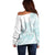 Polynesian Tribal Plumeria Lotu Tamaiti Off Shoulder Sweater Pastel Cyan - Polynesian Pride