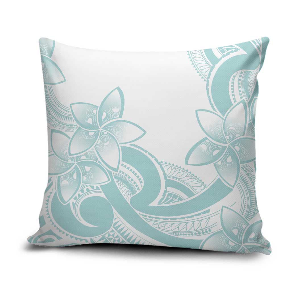 Polynesian Tribal Plumeria Lotu Tamaiti Pillow Cover Pastel Cyan LT9 Cyan - Polynesian Pride