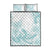 Polynesian Tribal Plumeria Lotu Tamaiti Quilt Bed Set Pastel Cyan - Polynesian Pride