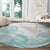Polynesian Tribal Plumeria Lotu Tamaiti Round Carpet Pastel Cyan - Polynesian Pride