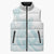 Polynesian Tribal Plumeria Lotu Tamaiti Sleeveless Puffer Jacket Pastel Cyan - Polynesian Pride