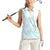 Polynesian Tribal Plumeria Lotu Tamaiti Women Sleeveless Polo Shirt Pastel Cyan - Polynesian Pride