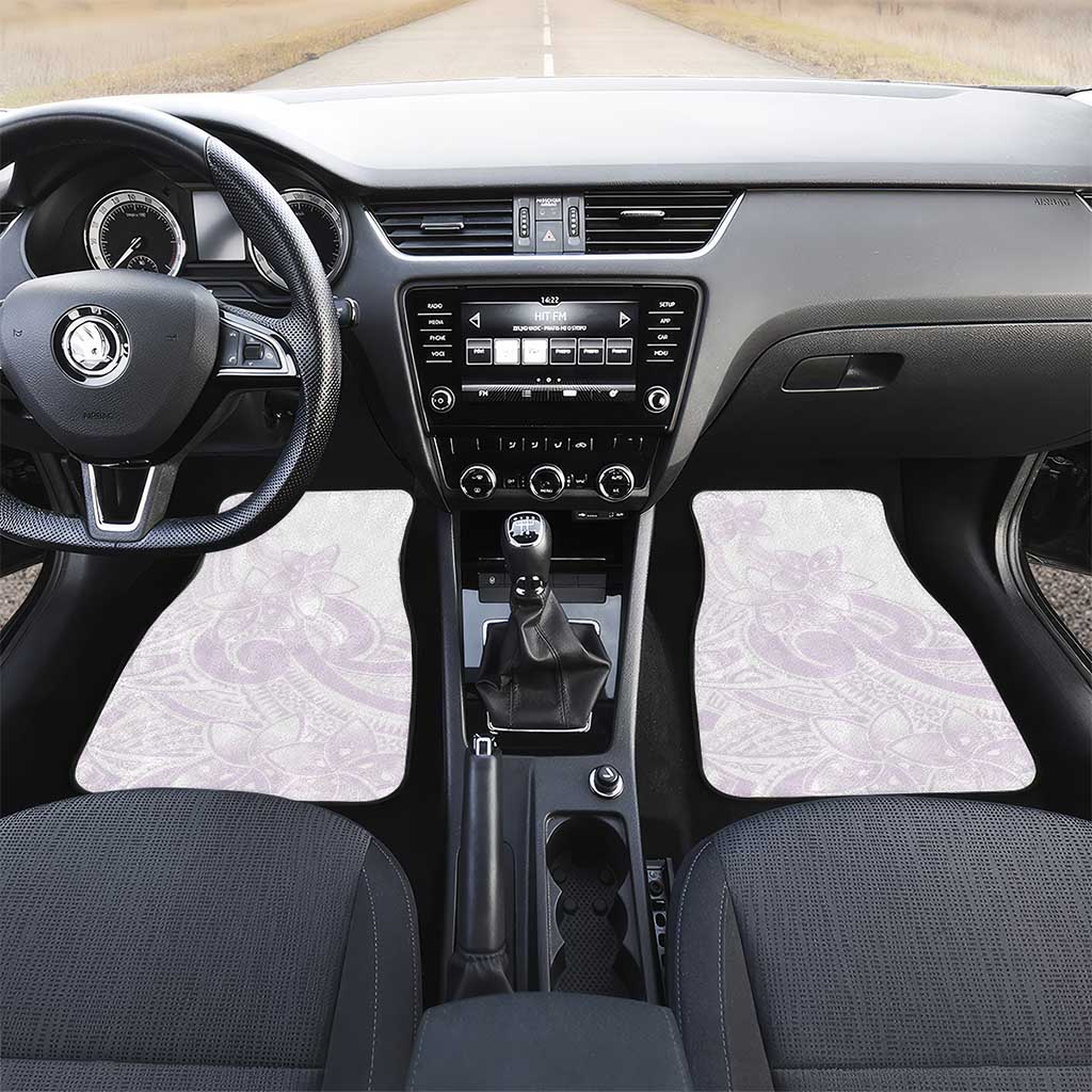 Polynesian Tribal Plumeria Lotu Tamaiti Car Mats Pastel Mauve - Polynesian Pride