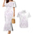 Polynesian Tribal Plumeria Lotu Tamaiti Couples Matching Mermaid Dress and Hawaiian Shirt Pastel Mauve - Polynesian Pride