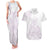 Polynesian Tribal Plumeria Lotu Tamaiti Couples Matching Tank Maxi Dress and Hawaiian Shirt Pastel Mauve - Polynesian Pride
